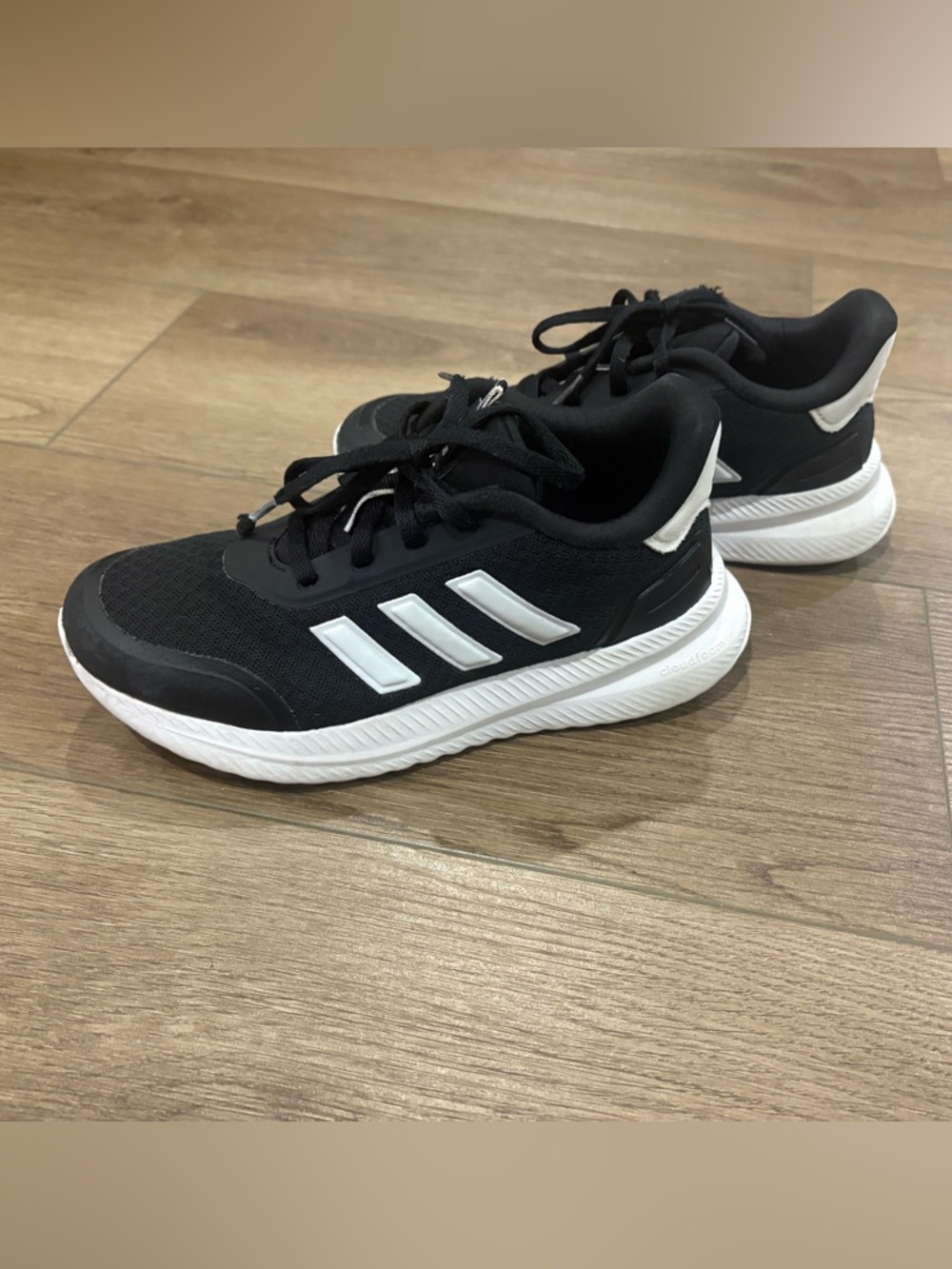 adidas Kids Black and White Casual Running Sneakers